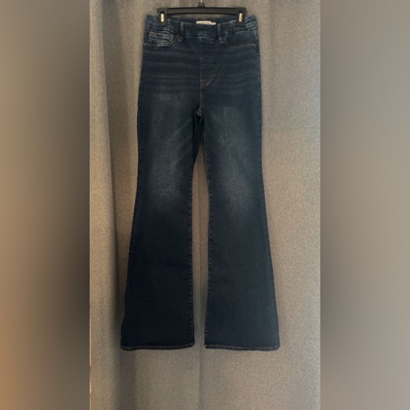 Women's Blue Flared Jeans - Picture 5 of 7